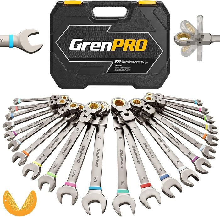 Flex Head Ratchet Wrenches Set