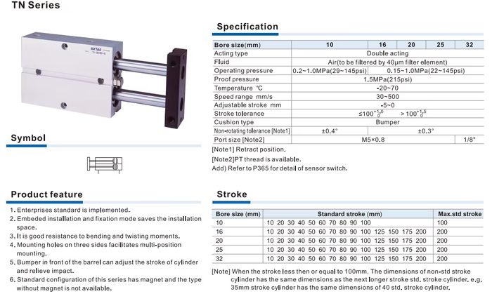 TN Standard Pneumatic Cylinder