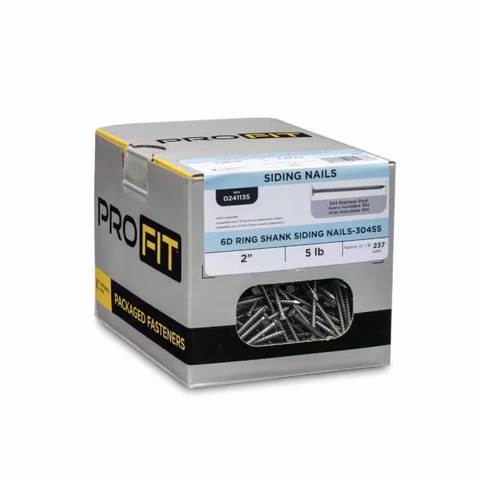 2 in. 6D Ring Shank Siding Nail