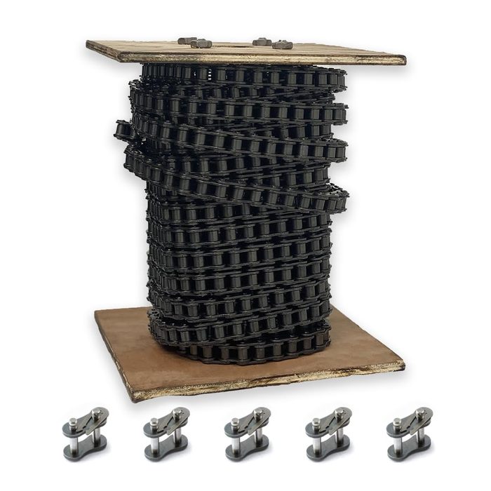 #40 Roller Chain - 50 Feet + 5 Connecting Links