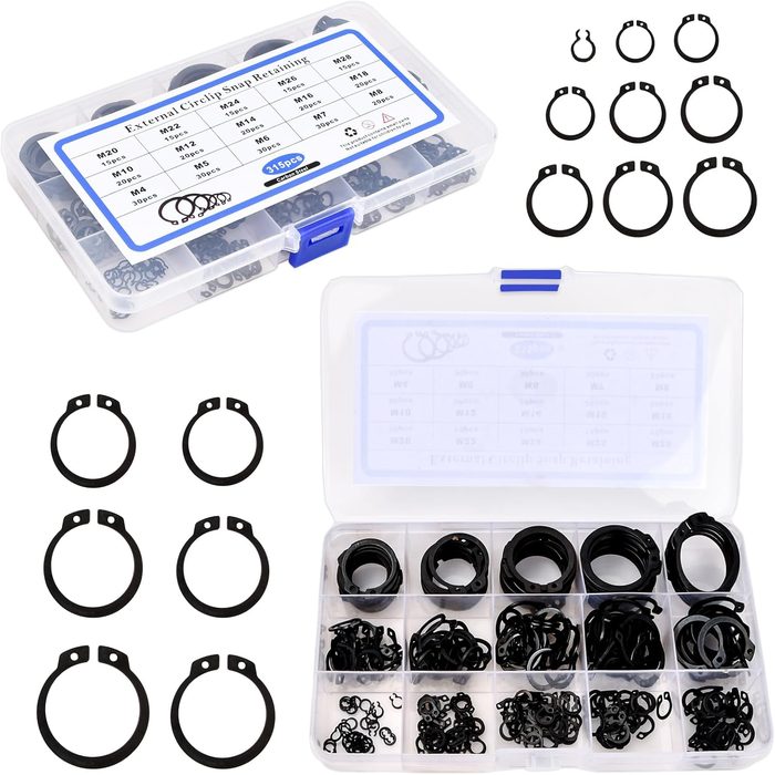 1/4" (.250) E Clips C Circlip Retaining Snap Ring SAE