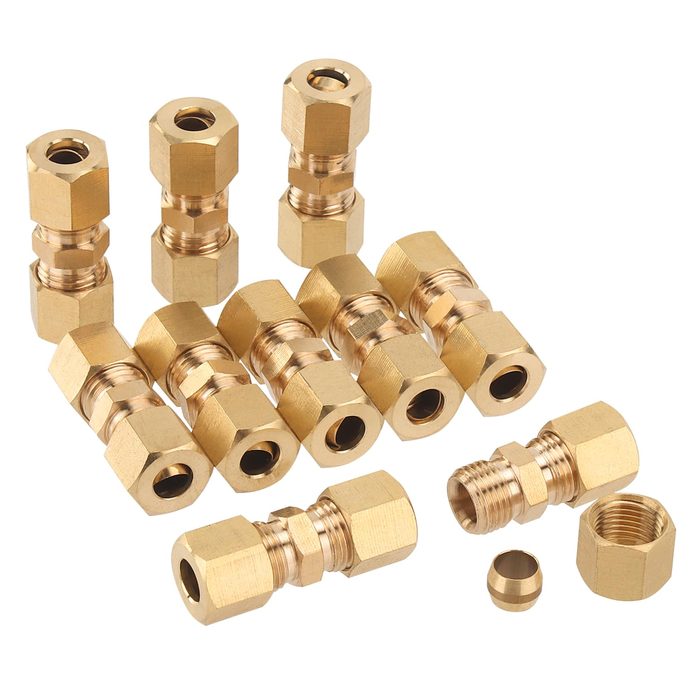 1/4" Brass Compression Nut, Brass Compression Fitting