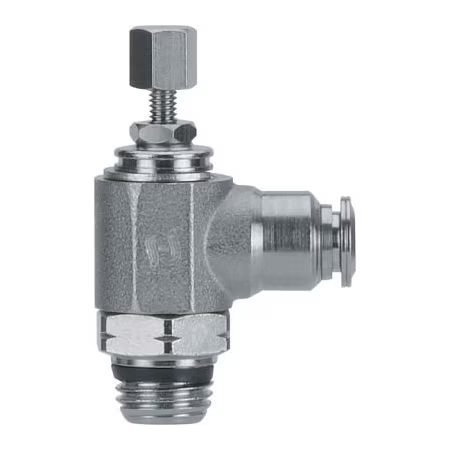 Right Angle Flow Control, Meter Out, Knob Adjust, 1/4"