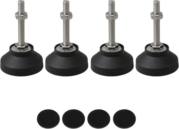 Adjustable Table Levelling Feet Glides, 50mm Dia Base