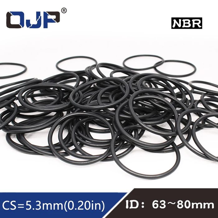 NBR Sealing O-Ring Nitrile CS5.3mm, 63mm to 80mm
