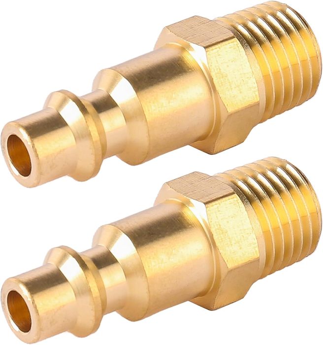 Air Compressor Hose with 1/4-Inch Brass Air Coupler and Plug