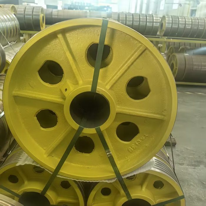 Cast Iron Wire Rope Sheave Large Casting Elevator Traction Sheave