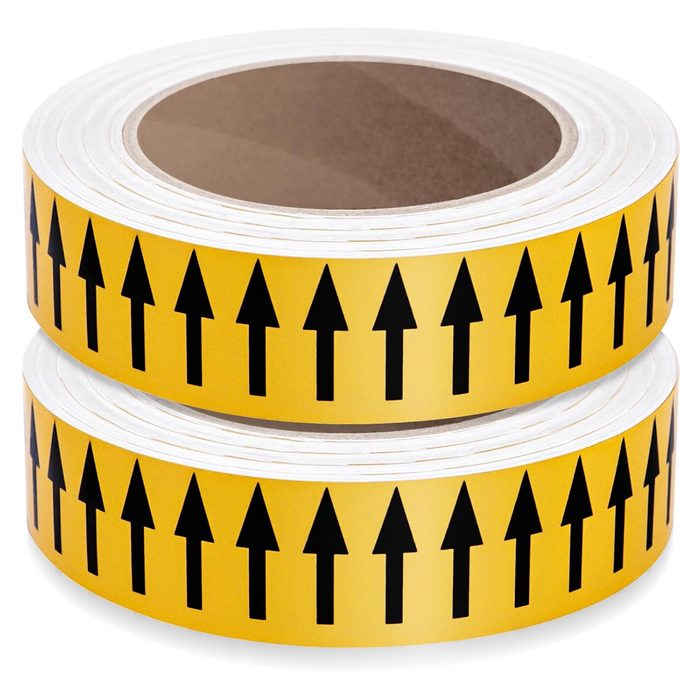 Yellow with Black Arrow Pipe Markers