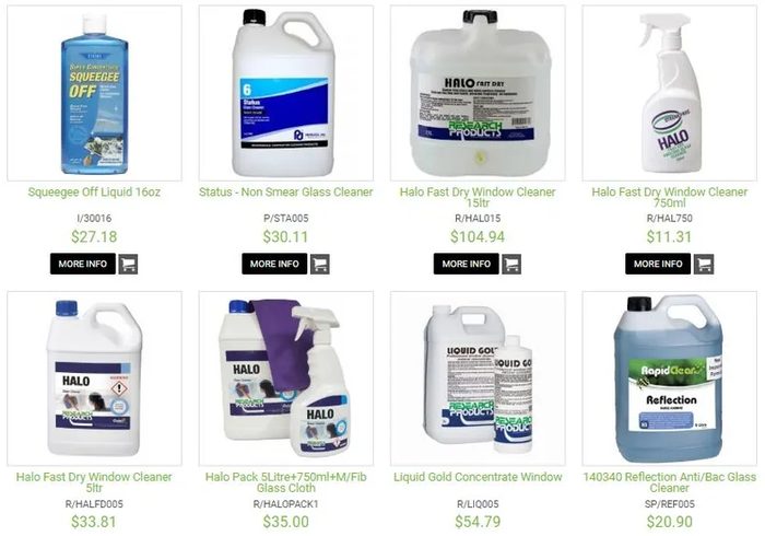 Window Cleaning Chemicals