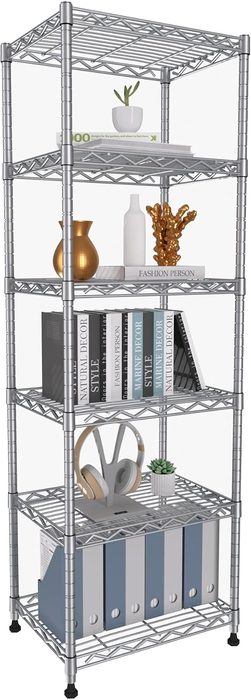 6-Tier Storage Shelves Standing Metal Units