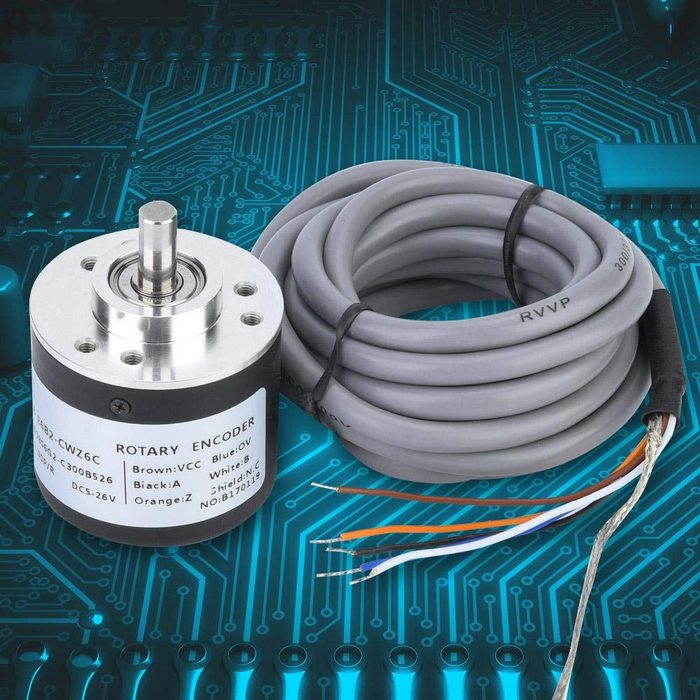 Compact 38mm Multi-Turn Rotary Encoder 150CPR NPN Output