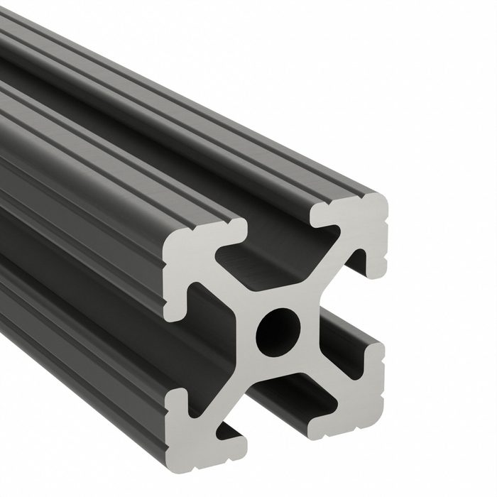 T-Slot Framing Extrusion, 10 Series, 6 ft Lg, Square, Grooved