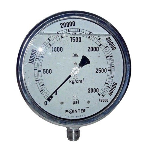 High Pressure Gauge Dual Scale 0-3000 Bar
