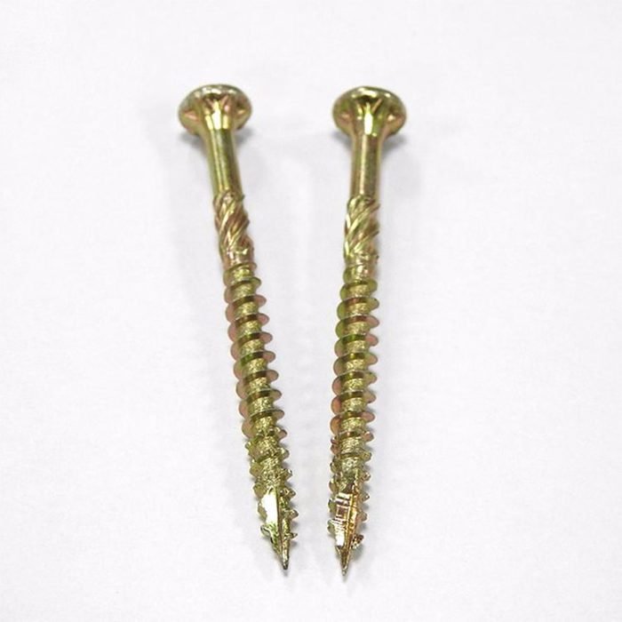 Yellow Zinc Plated Cross Round Head Wood Screws