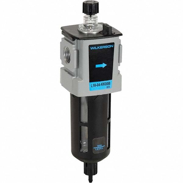 Standard Compressed Air Lubricator: 3/8" Port, NPT Ends, 90 CFM
