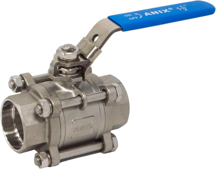 1 1/2" Full Port Ball Valve 316 Stainless Steel 1000
