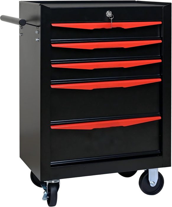 20 inch Rolling Metal Tool Chest with 5 Drawers