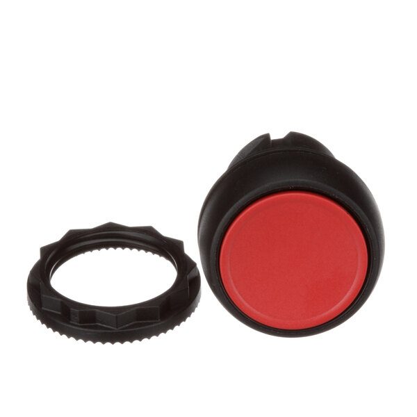 operator switch, red push button, off position