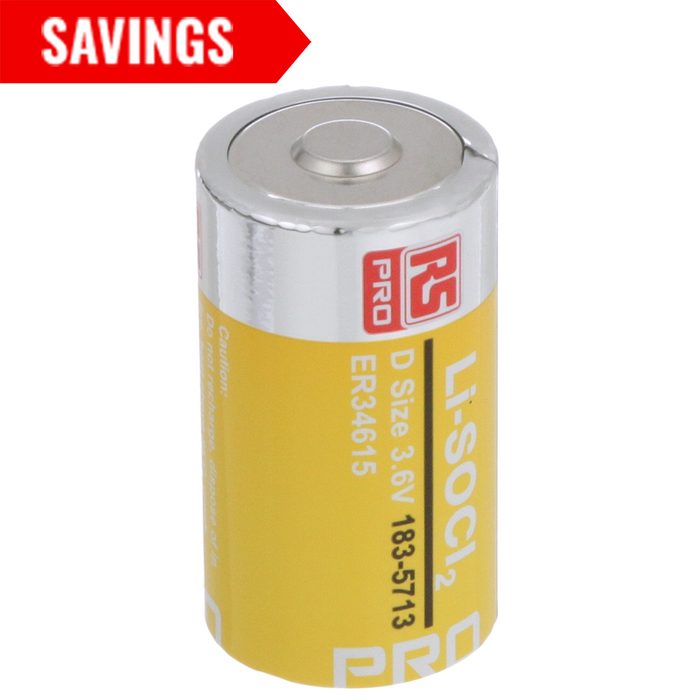 D Lithium Thionyl Chloride Battery 3.6V 19Ah
