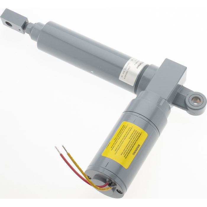 Linear Electromechanical Actuator with Slip Clutch, 6" Stroke, 17% Duty Cycle, 12V DC Input, 0.85"/sec, 500 lb Capacity