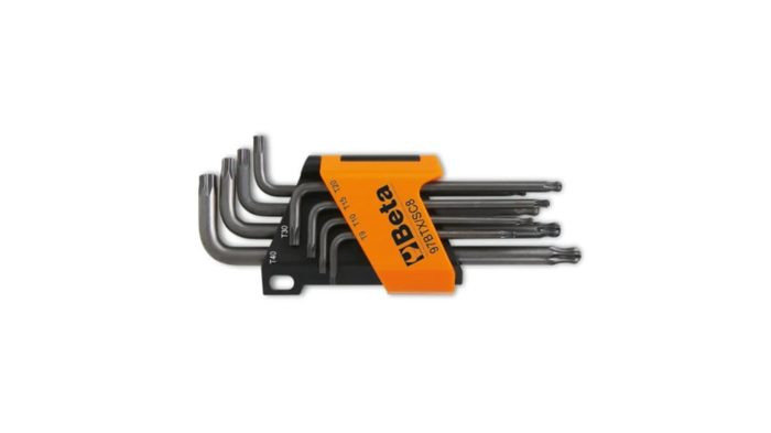 Set of 8 colored Allen keys for Torx screws