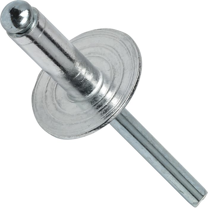 All Steel Pop Rivets, Dome Head Blind 6-, 3/16" x 1/4"