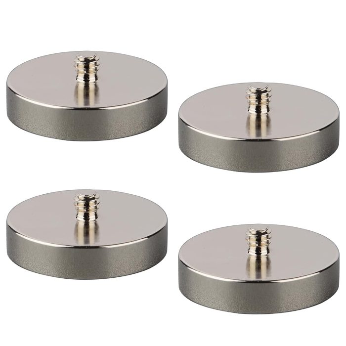 Pot Magnet, 1/4-20 Male Threaded, 115lbs Heavy Duty
