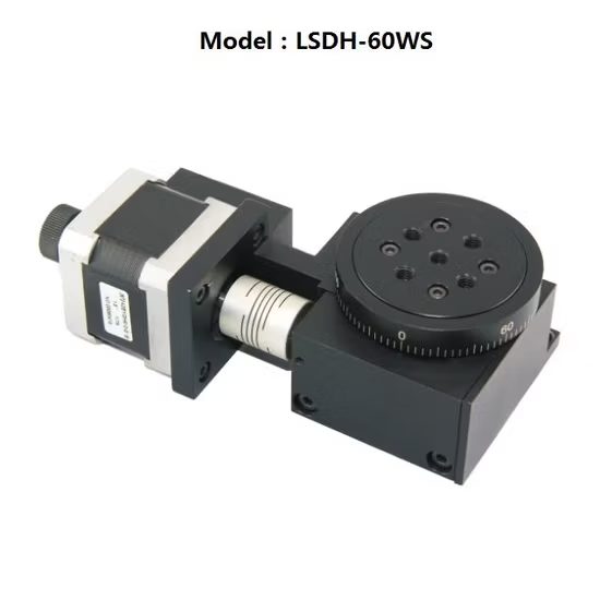 Motorized Rotation Stage with Stepper Motor and Worm Gear Drive