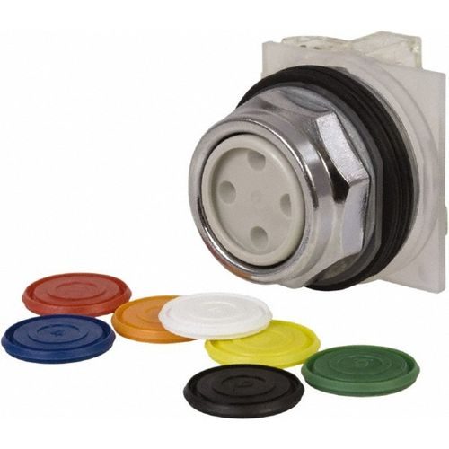 Push-Button Switch: 1/4" Mounting Hole Dia, Solder Terminal, White Plastic