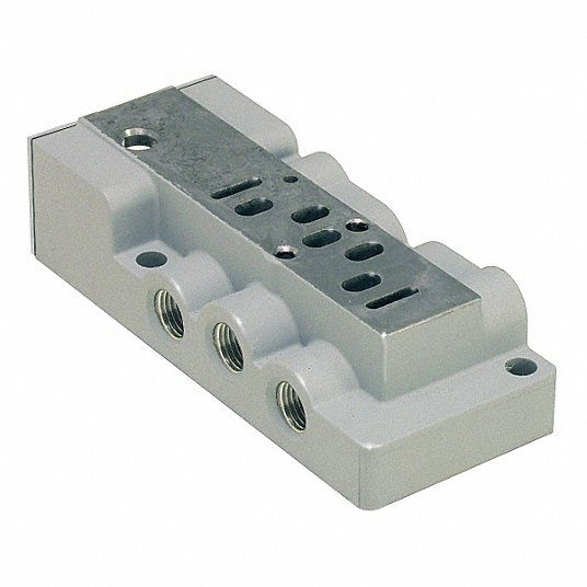 7-Place Valve Manifold Base for 1/4" Ported 01V Series Valves
