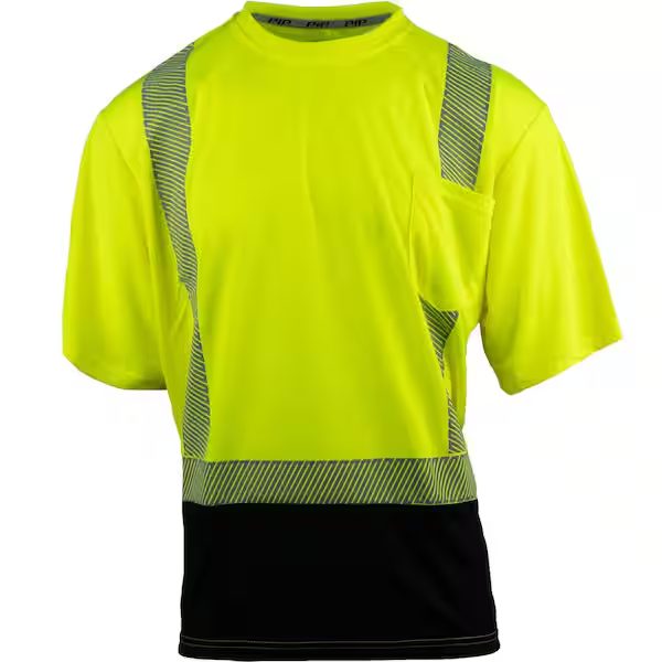 Large ANSI Type R Class 2 Hi-Vis Yellow Short Sleeve T-Shirt