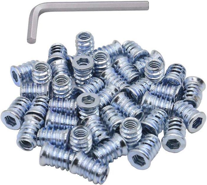 Hex Drive Threaded Inserts for Wood