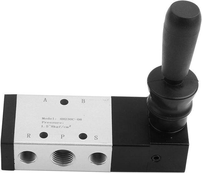Pneumatic Air Hand Lever Valve, 5 Way 2 Position, Manual Control Push Pull