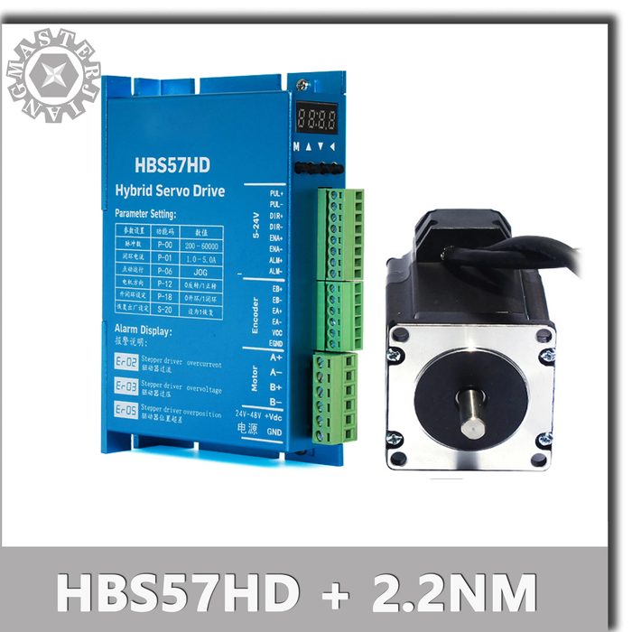 HBS57HD Closed Loop Motor Driver Servo Motor Driver Hybrid CNC Controller Digital display Nema 23 Step motorDriver