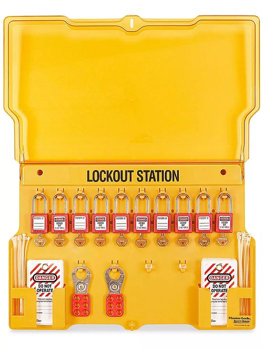 Lockout/Tagout Wall Mount Station - 10-Lock