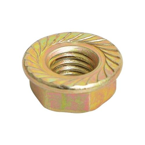 Metric Serrated Flange Hex Lock Nuts, Zinc Plated