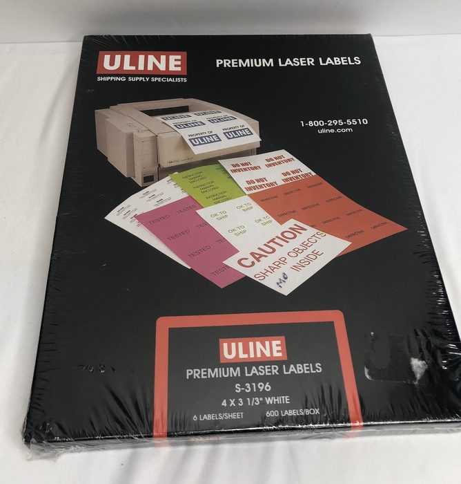 Laser Labels - White, 4 x 3 1/3"