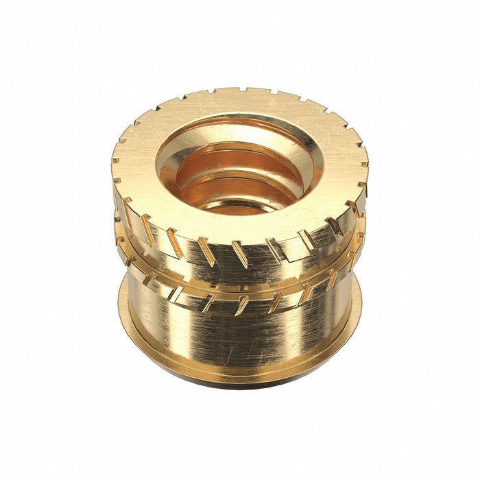 #4-40 Internal Thread Brass Taper Single Vane Insert For Thermoplastic