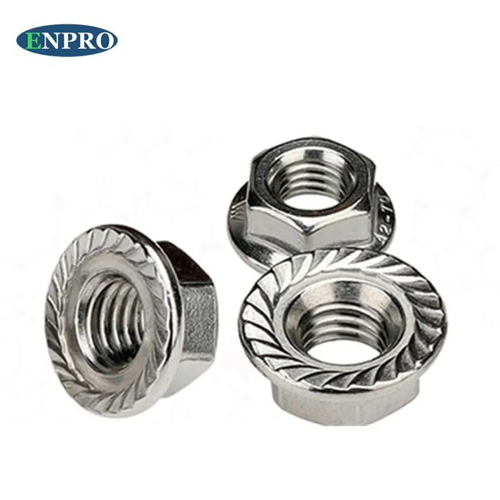 DIN6923 M6 M7 M8 M10 M12 Large Serrated Hex Flange Nuts