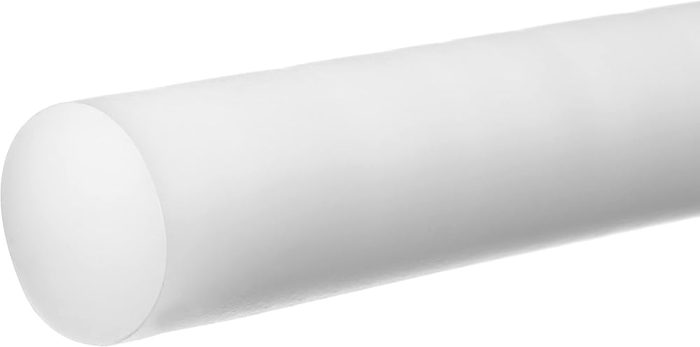 Delrin Acetal Homopolymer Plastic Bar, White