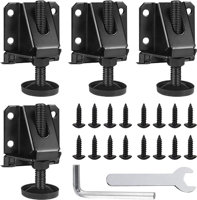 Heavy-Duty Leveling Feet with Screws, Lock Nuts and Wrench