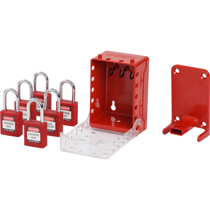 Compact Safety Padlock Kit - Red