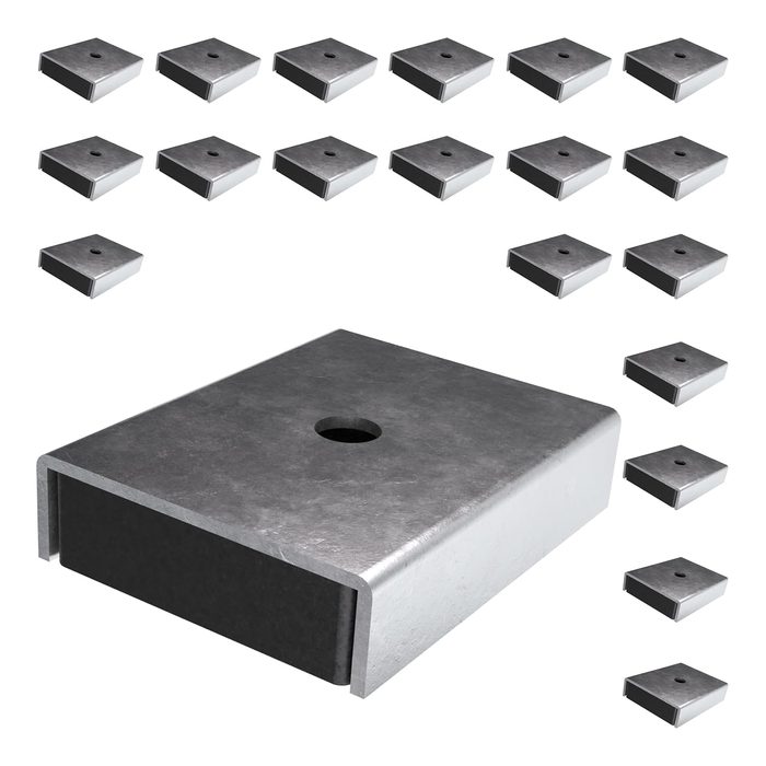 Ceramic Latch Magnet Assemblies - Rectangular with Center Hole