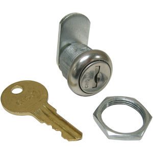 5/8" Stainless Steel Finish Die Cast Spin-On Cam Lock with Brass Key