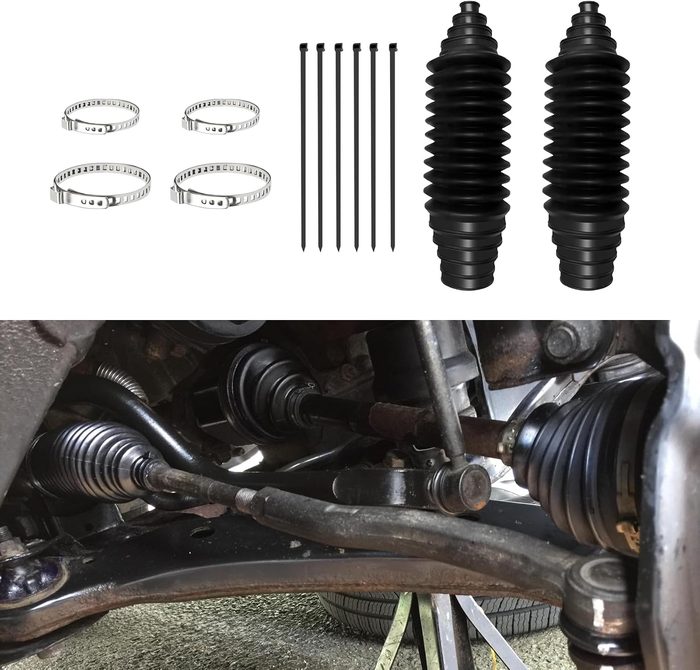 Car Inner Tie Rod Boot Kit, Rack Pinion Steering Gaiter