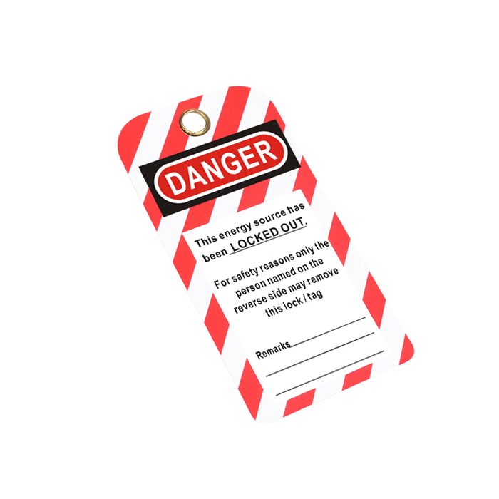 Red PVC Re-Erasable Tagout Sign