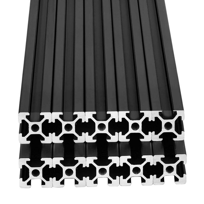 Black T Type 2020 Aluminum Extrusion Profile