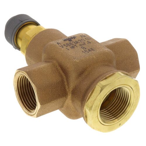 Three-way Globe Valve, Water or Glycol, 1 1/2 inch Female NPT