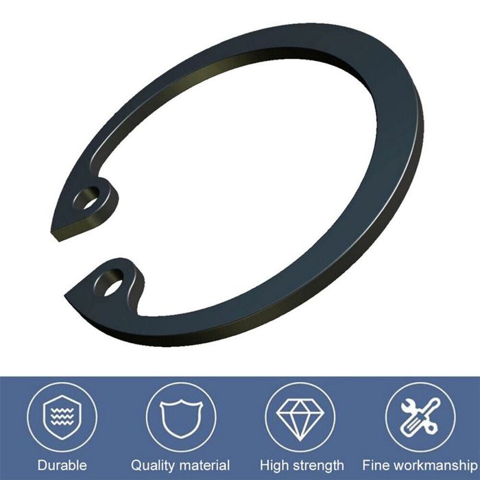 Internal Circlips Black Retaining Rings for Bores, 3mm-150mm