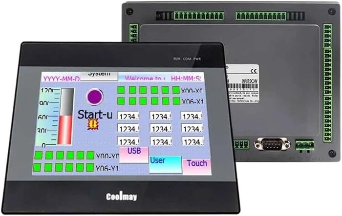 HMI + PLC Combo, 7" Touchscreen Display